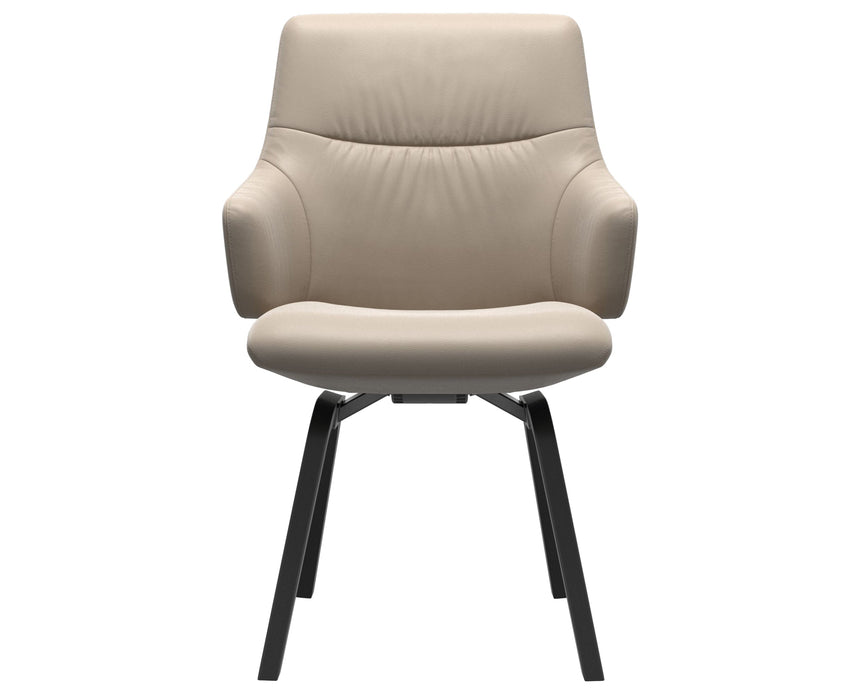 Mint | Low Back Dining Chair with D200 Slanted Legs with Arms