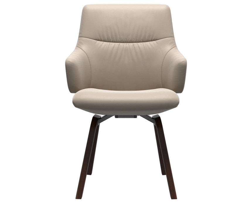 Mint | Low Back Dining Chair with D200 Slanted Legs with Arms