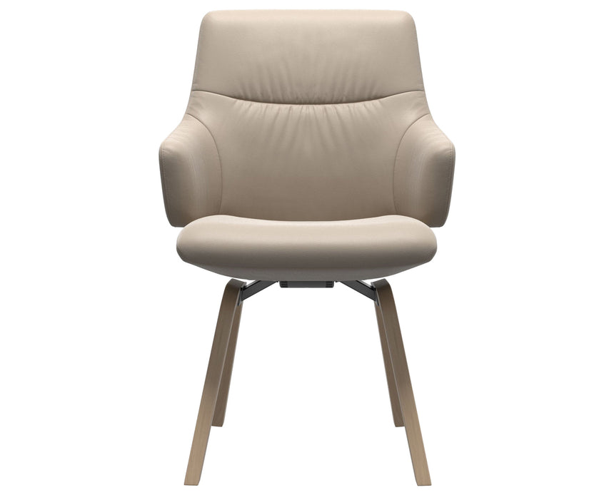 Mint | Low Back Dining Chair with D200 Slanted Legs with Arms