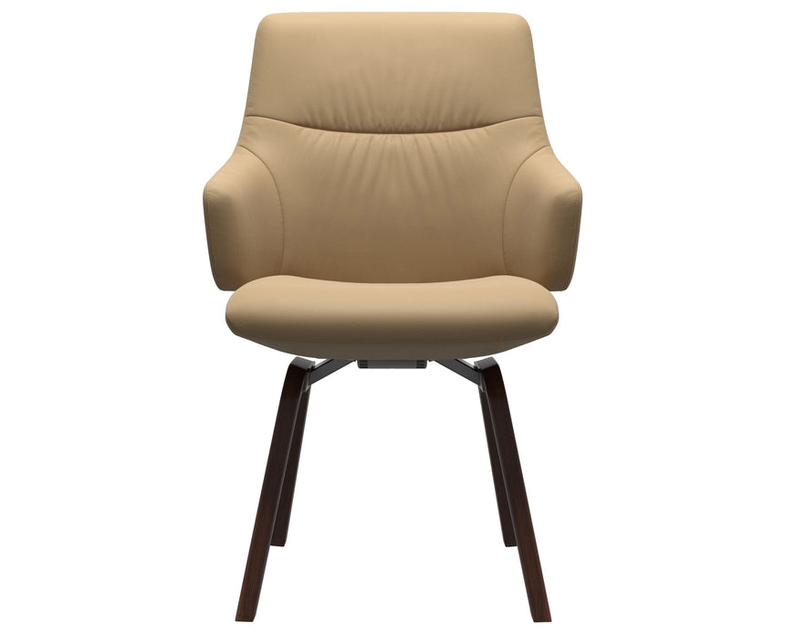 Mint | Low Back Dining Chair with D200 Slanted Legs with Arms