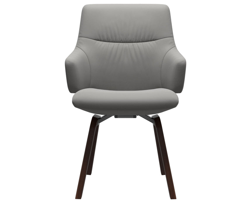 Mint | Low Back Dining Chair with D200 Slanted Legs with Arms