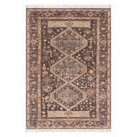 Dash & Albert Mire Vintage Handmade Cotton Rug in Eggplant, on white