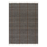 Dash & Albert Nare Striped Handmade Cotton Rug in Grey, on white