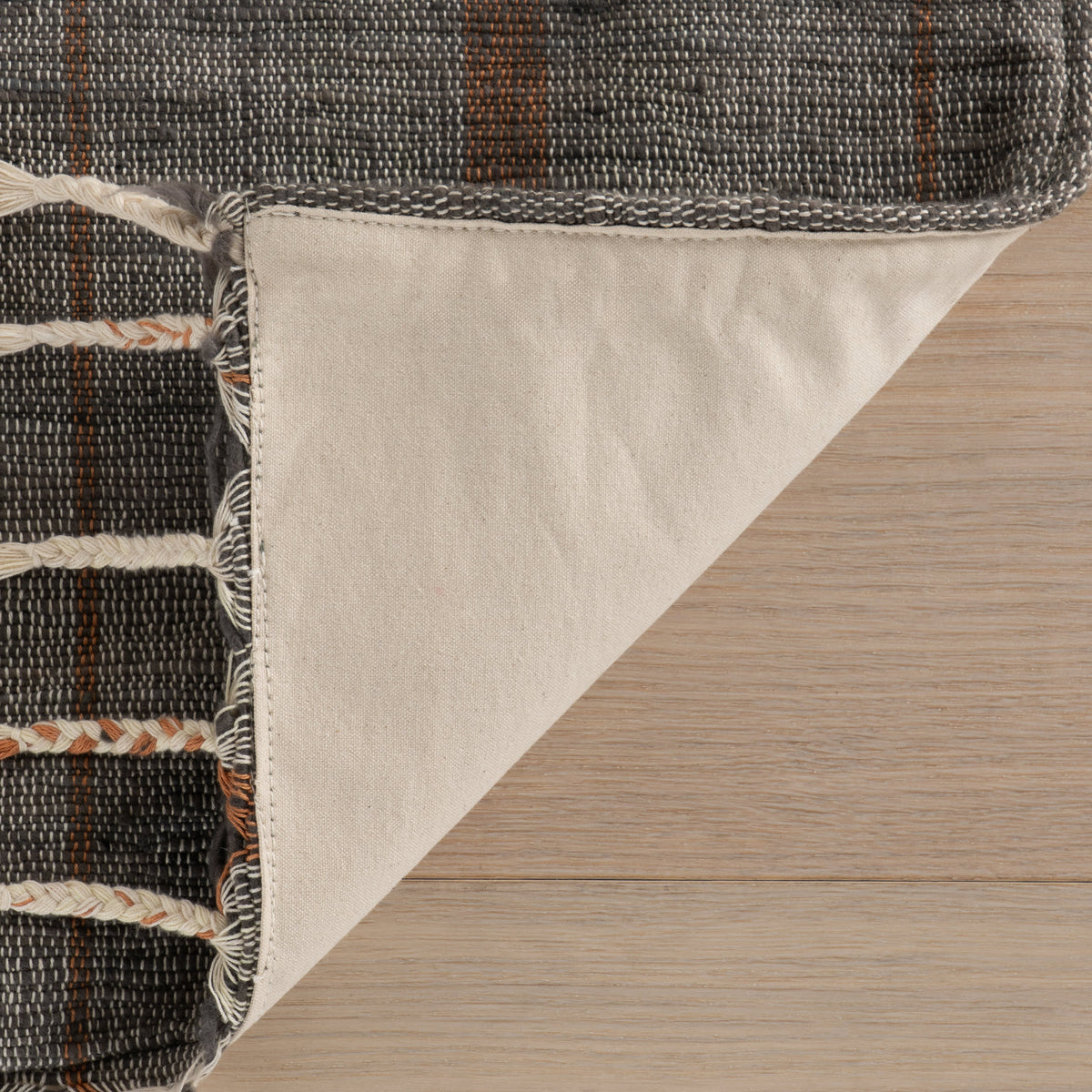 Dash & Albert Nare Striped Handmade Cotton Rug in Grey, photo 3