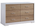 White Birch with Natural Oak Veneer | Vibe Double Dresser | Valley Ridge Furniture