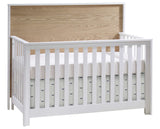 White Birch with Natural Oak Veneer | Vibe Convertible Crib | Valley Ridge Furniture