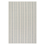 Dash & Albert Nexel Striped Farmhouse Rug in Blue, on white