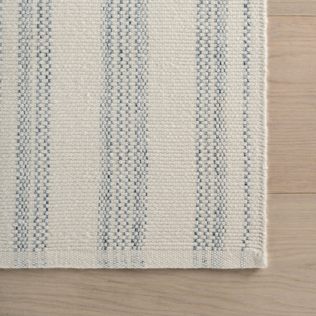 Dash & Albert Nexel Striped Farmhouse Rug in Blue, photo 4