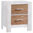 White Brushed Oak with Natural Oak | Rustico Moderno Nightstand | Valley Ridge Furniture