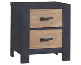 Graphite Oak with Natural Oak | Rustico Moderno Nightstand | Valley Ridge Furniture