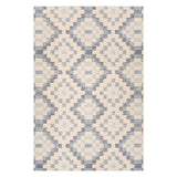 Dash & Albert Orzalla Southwestern Diamond Washable Rug in Blue, on white