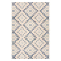 Dash & Albert Orzalla Southwestern Diamond Washable Rug in Blue, on white