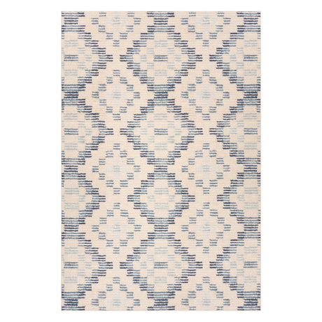 Dash & Albert Orzalla Southwestern Diamond Washable Rug in Blue, on white