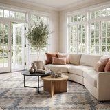 Dash & Albert Orzalla Southwestern Diamond Washable Rug in Blue, photo 2