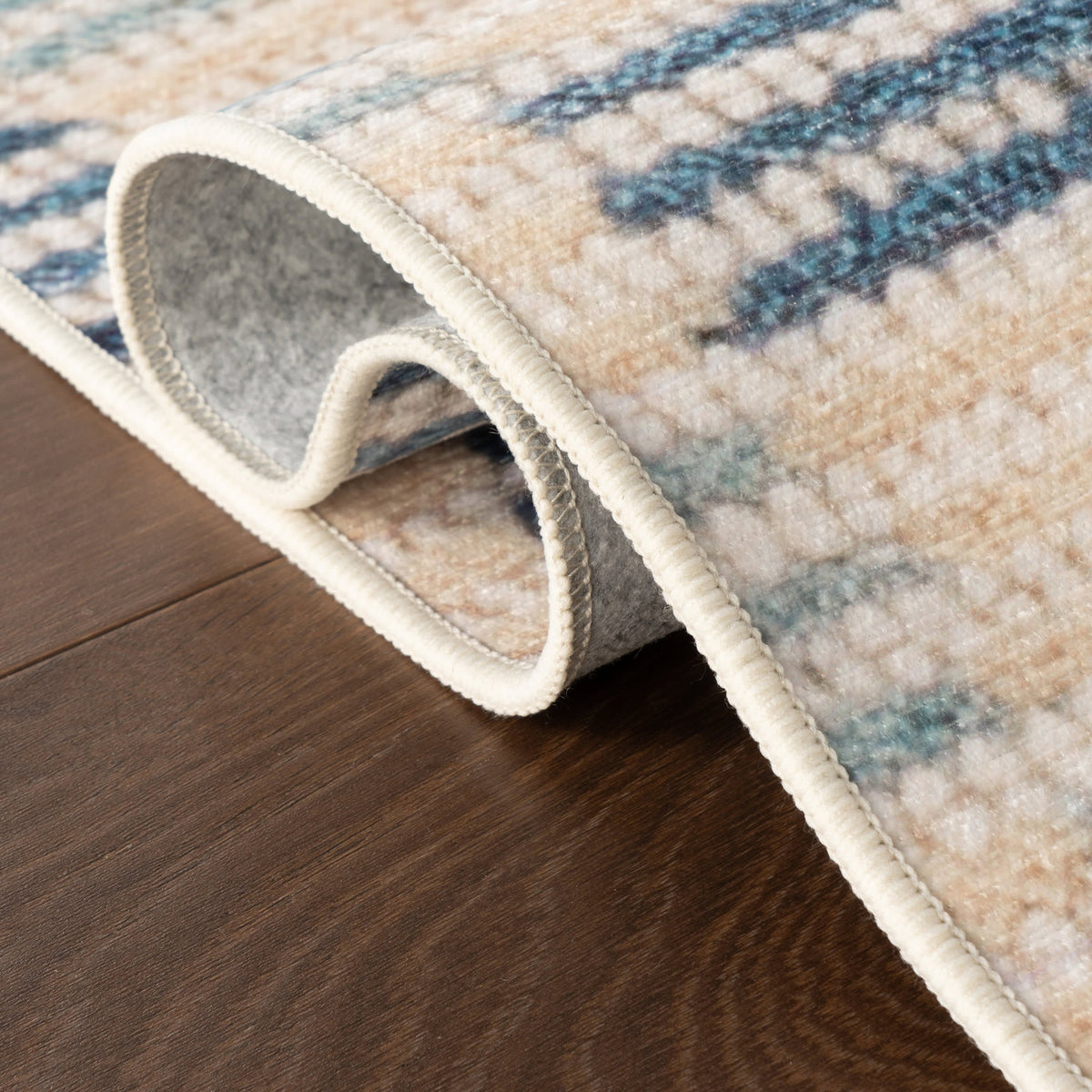 Dash & Albert Orzalla Southwestern Diamond Washable Rug in Blue, photo 7