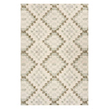 Dash & Albert Orzalla Southwestern Diamond Washable Rug in Green, on white