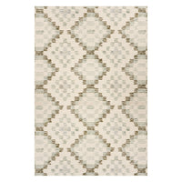 Dash & Albert Orzalla Southwestern Diamond Washable Rug in Green, on white