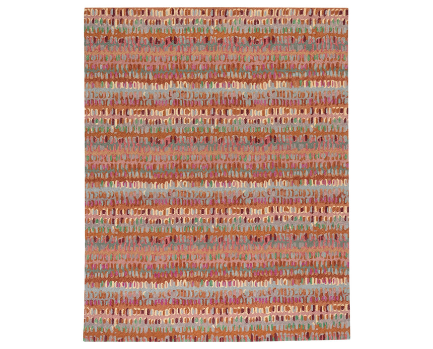 Rug with Paint chip pattern on a plain background