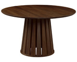 West Bros Phase 50" Round Pedestal Table in 80 Walnut, on white