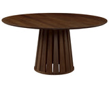 West Bros Phase 60" Round Pedestal Table in 80 Walnut, on white