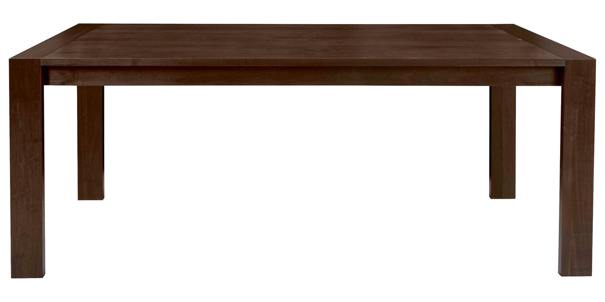 West Bros Phase 76" Rectangle Extension Table in 80 Walnut, on white
