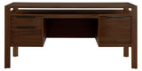 West Bros Phase Executive Desk in 80 Walnut, on white