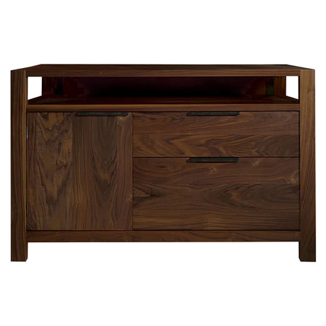 West Bros Phase File Credenza in 80 Walnut, on white