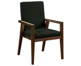 West Bros Phase Parson Style Arm Chair in 80 Walnut, with Ballad 059 upholstery, on white