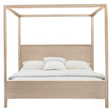 West Bros Curva Poster Bed in 45 Weathered Wood, on white