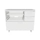 BDi Centro 6417 Multi Function Cabinet in Satin White on Oak with Grey Glass, 3D model