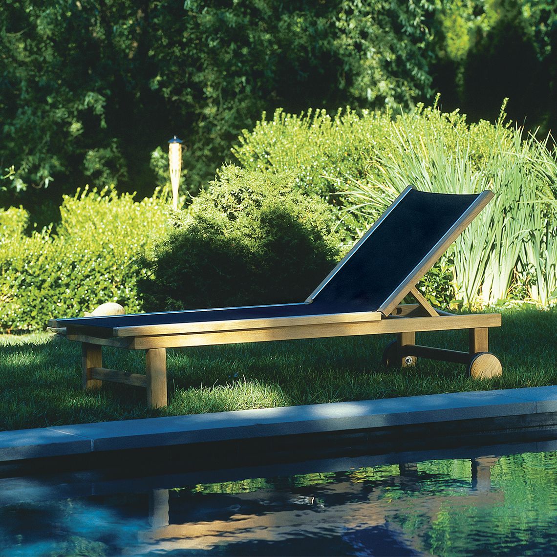 St. Tropez Adjustable Chaise Lounge with Wheels