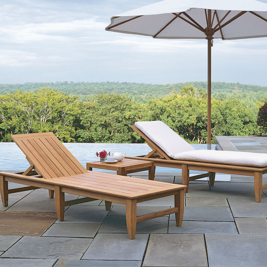 Amalfi Adjstabe Poolside Chaise Lounge with Wheels