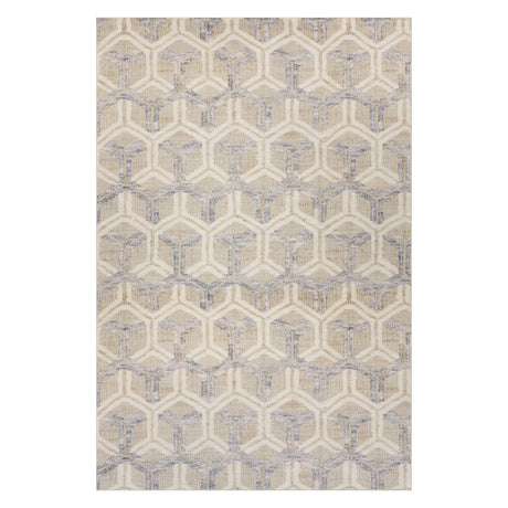 Dash & Albert Senava Modern Geometric Washable Rug in Grey, on white