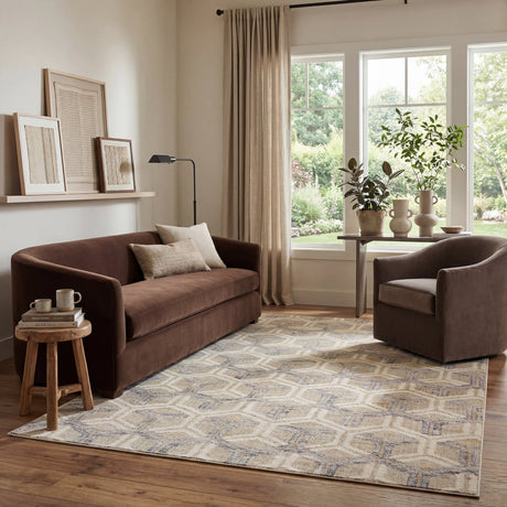 Dash & Albert Senava Modern Geometric Washable Rug in Grey, photo 2
