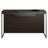 BDi Sequel 20 6103 Compact Laptop Desk in Charcoal Stained Ash, on white, Black frame colour
