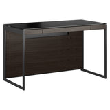 BDi Sequel 20 6103 Compact Laptop Desk in Charcoal Stained Ash, on white, Black frame colour