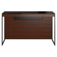 BDi Sequel 20 6103 Compact Laptop Desk in Chocolate Stained Walnut, on white, Black frame colour