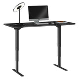 BDi Sequel 20 Sit + Stand Desk in Charcoal Stained Ash, on white
