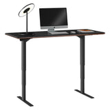 BDi Sequel 20 Sit + Stand Desk in Chocolate Stained Walnut, on white