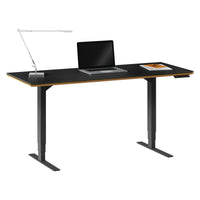 BDi Sequel 20 Sit + Stand Desk in Natural Walnut, on white