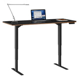 BDi Sequel 20 Sit + Stand Desk in Natural Walnut, on white