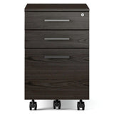 BDi Sequel 20 6107 Mobile File Cabinet in Charcoal Stained Ash, on white