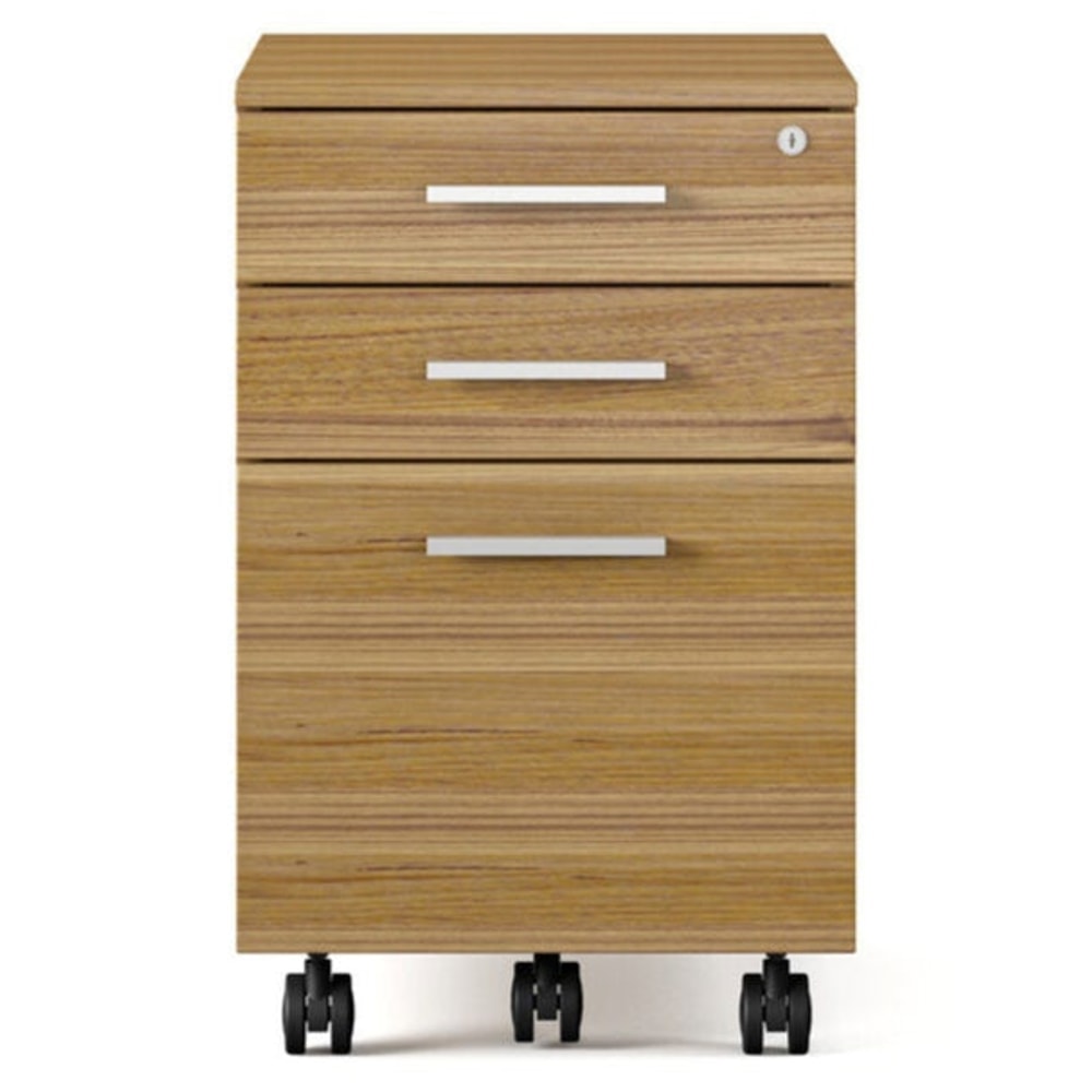 BDi Sequel 20 6107 Mobile File Cabinet in Natural Walnut, on white
