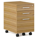 BDi Sequel 20 6107 Mobile File Cabinet in Natural Walnut, on white