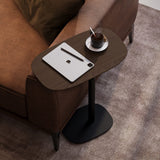 BDi Serif 1045 Adjustable Side/Laptop Table in Toasted Oak, in a room setting