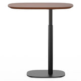 BDi Serif 1045 Adjustable Side/Laptop Table in Chocolate Stained Walnut, on white