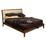 West Bros Serra Platform Bed in 80 Walnut, with the Neil 020 headboard, on white