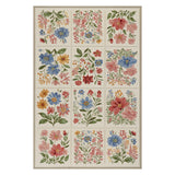 Dash & Albert Solari Floral Indoor/Outdoor Rug in Multicolour, on white