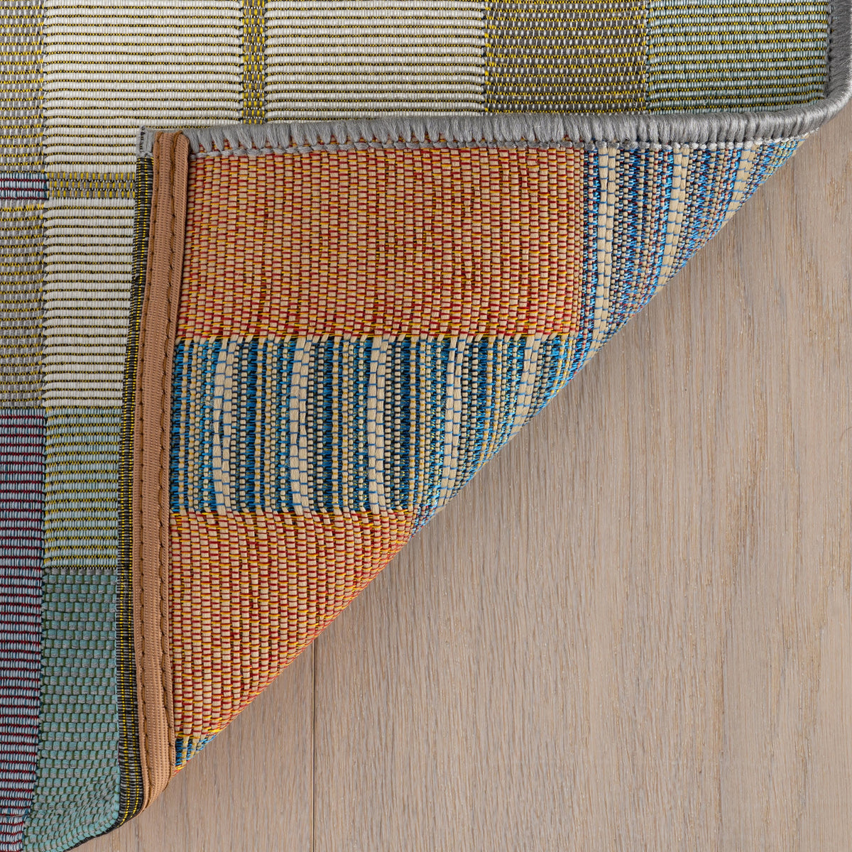 Dash & Albert Sundara Modern Plaid Indoor/Outdoor Rug in Blue Multi, photo 4