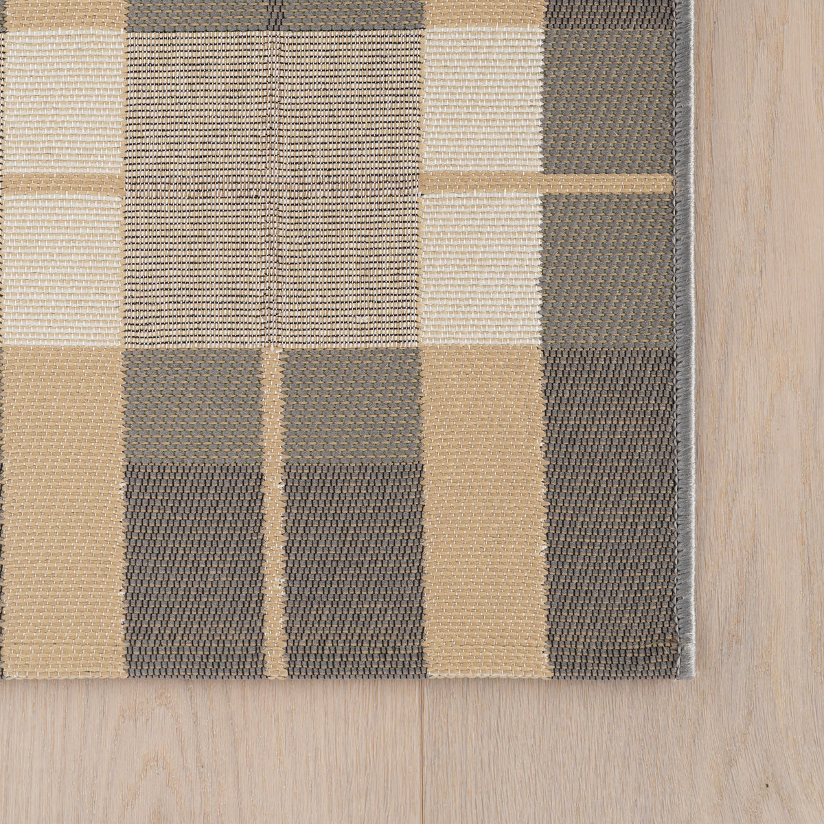 Dash & Albert Sundara Modern Plaid Indoor/Outdoor Rug in Grey Multi, photo 7
